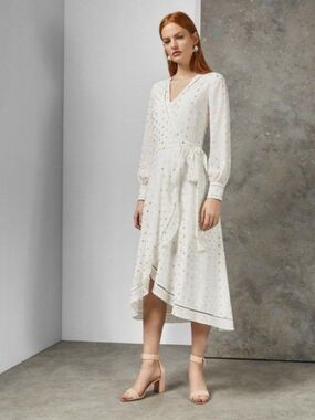 Ted Baker Tansie Metallic Fleck Wrap Dress